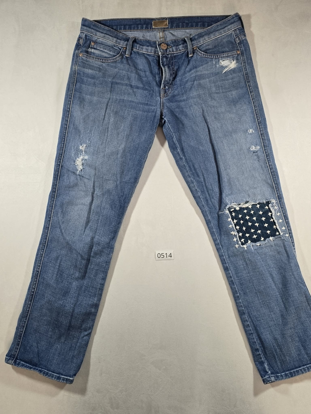 MOTHER The Rascal Crop Jeans Tickle Fights and Barbeques Womens Size 28